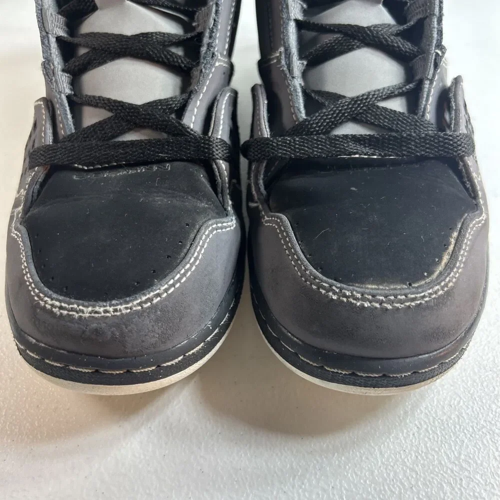 Nike Air Jordan Flight 1 Basketball Shoes Boys 7 Y Gray Leather Sneakers Kids